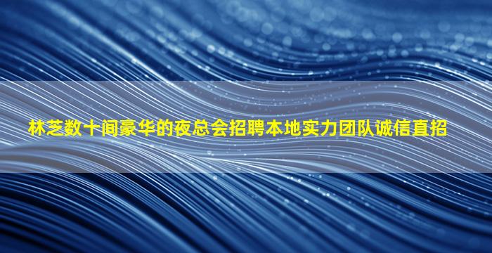 林芝数十间豪华的夜总会招聘本地实力团队诚信直招